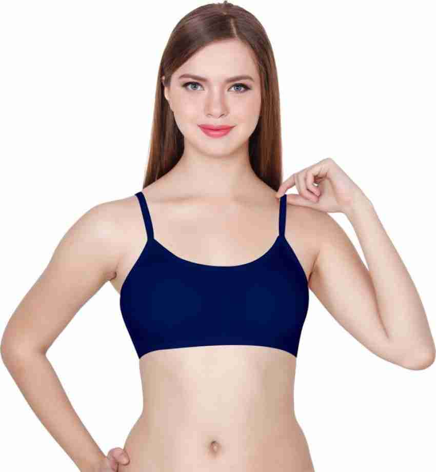 Buy Meera's Era Women's Cotton Blend Sports Bra Non Padded Pack of