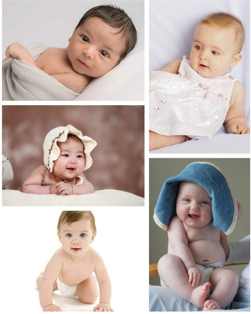 Set of 5 Cute Baby Combo Posters | Smiling Baby Poster | Poster ...