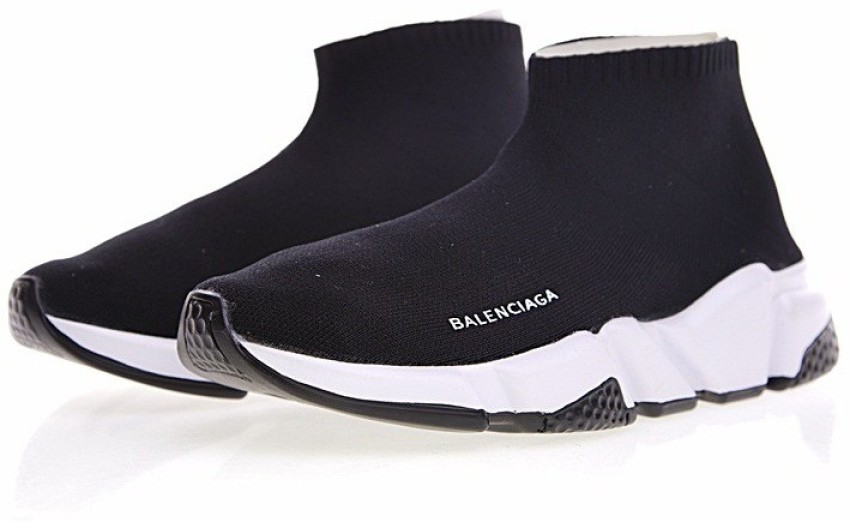 BALENCIAGA SPEED 20 Knit Sock Faux Fur Sneakers Black US 7  Eur 37  eBay