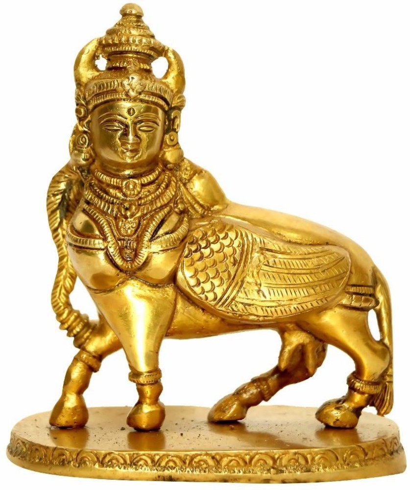 Crafthut Brass Unique Statue/Idol Kamadhenu Cow God Idol Religious ...