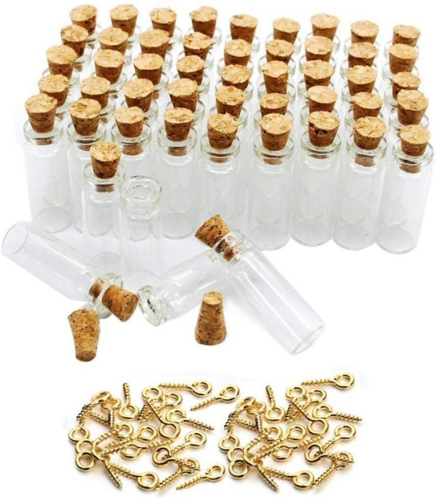 15 pcs glass jars with corks