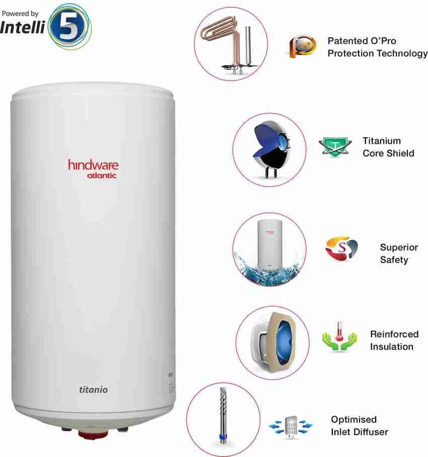 Hindware 15 L Storage Water Geyser (Atlantic Titanio, White) Price in India  - Buy Hindware 15 L Storage Water Geyser (Atlantic Titanio, White) online  at Flipkart.com