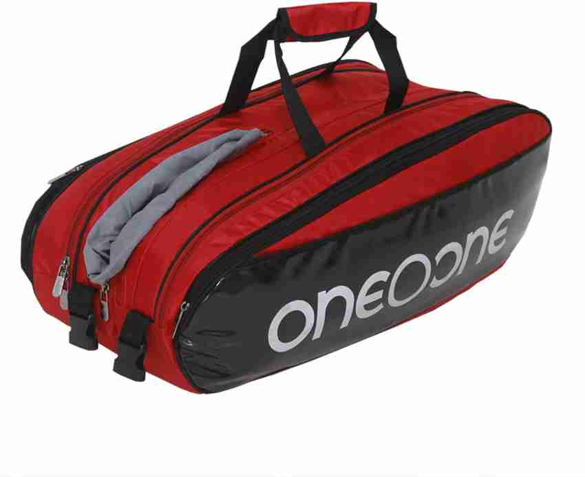 One O One Collection Compartment + White Print Racket - Buy One O Collection Four Compartment Red + White Print Racket Online at Prices in India - Badminton | Shopsy.in