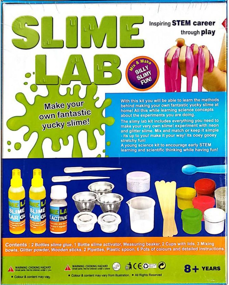 yucky science Ultimate Slime Making Kit for Kids - Glitter and Sparkle. Make  15+ Slimes. Age 4 years and Above (Multicolour) - Ultimate Slime Making Kit  for Kids - Glitter and Sparkle.