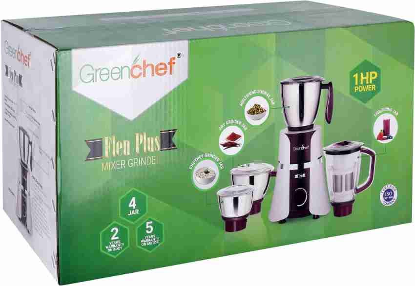 Greenchef JawaBlack 600 Mixer Grinder (3 Jars, Black) Price in India - Buy  Greenchef JawaBlack 600 Mixer Grinder (3 Jars, Black) Online at