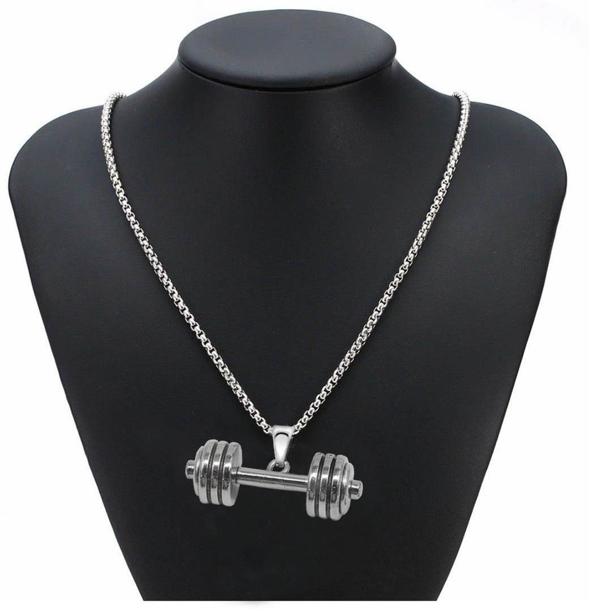 Dumbbell necklace flipkart sales