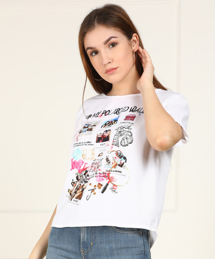 Casual Short Sleeve Printed Women 