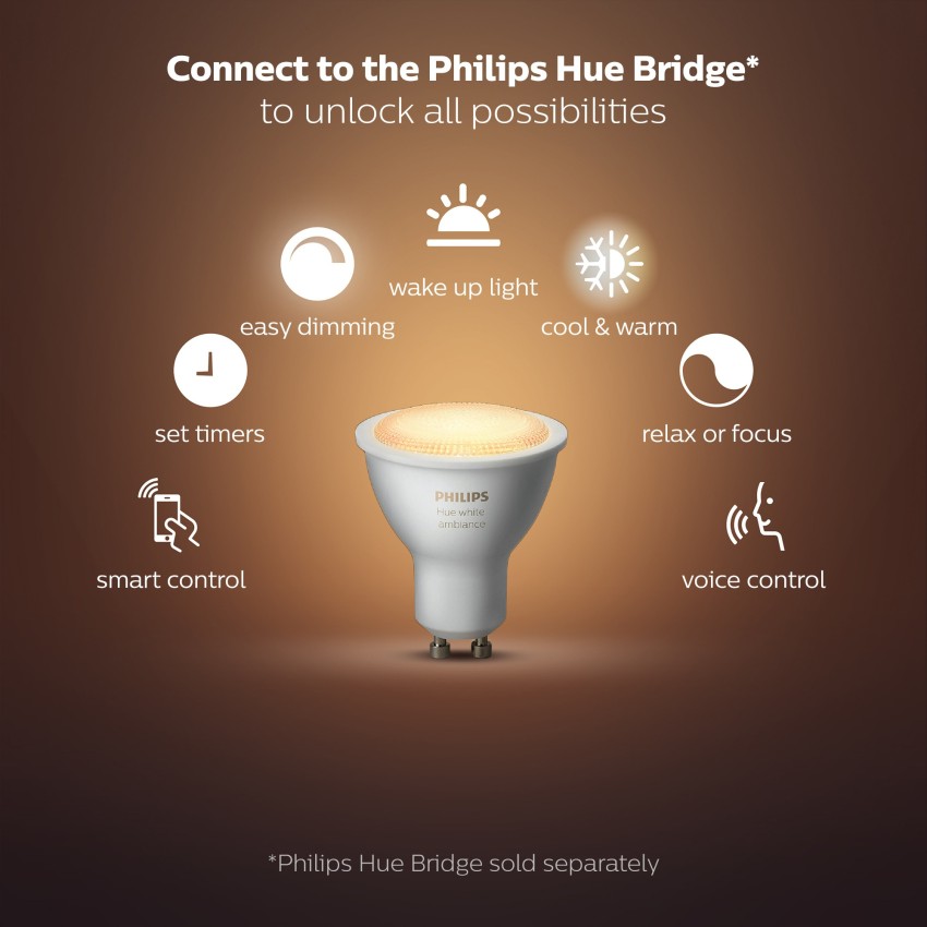 Hue 1-pack GU10 LED Bulb White and Colour Ambiance | Philips Hue US