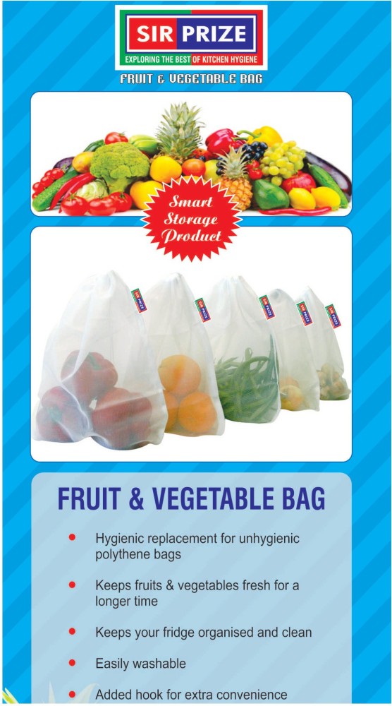 ARISERS fridge fruit and vegetable storage bag Pack of 9 Grocery