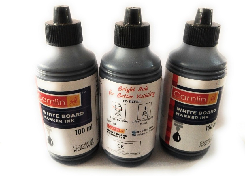 Camlin White Board Marker set of 4+Black ink of white board - Ink 