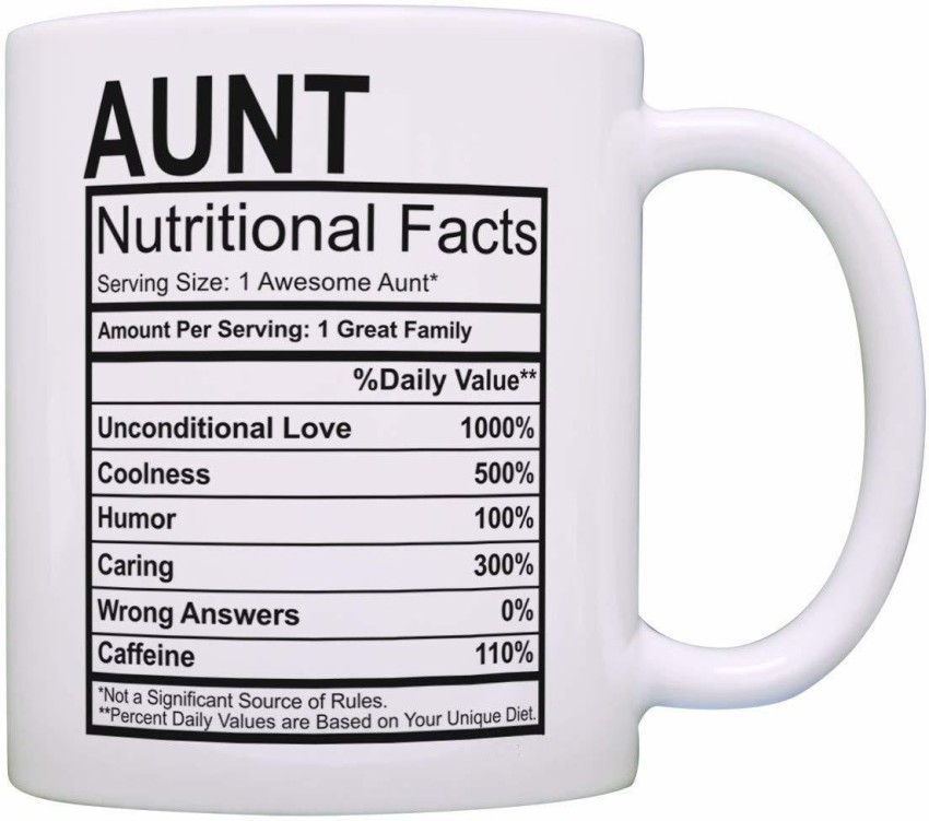 Mom Nutritional Facts Label Funny Gifts for Mom Gag Gift Coffee Mug Tea Cup  White