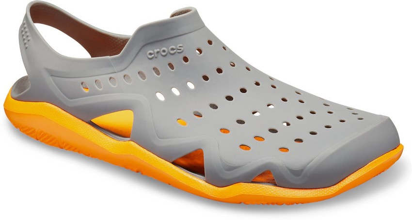 crocs grey and orange