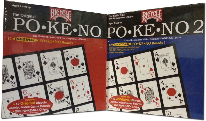 ORIGINAL POKENO GAME BY BICYCLE 12 UNIQUE BOARDS FOR UP TO 12 PLAYERS 