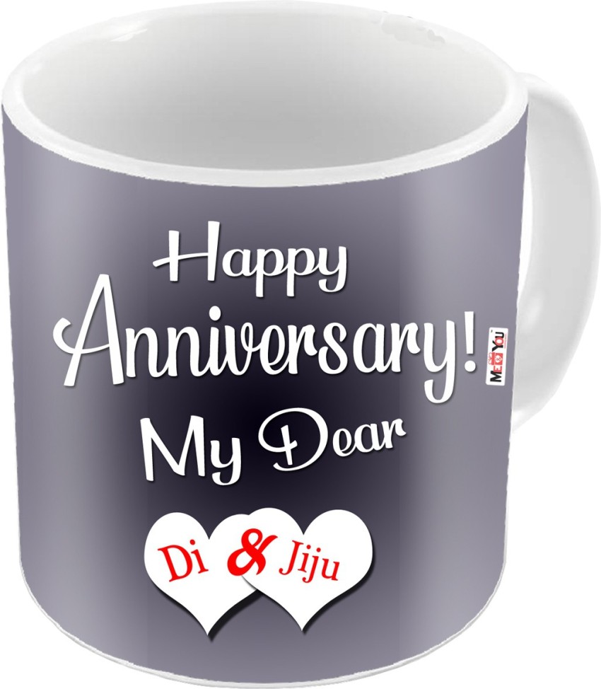 ME&YOU Happy Anniversary Quoted Printed Ceramic Anniversary gifts ...