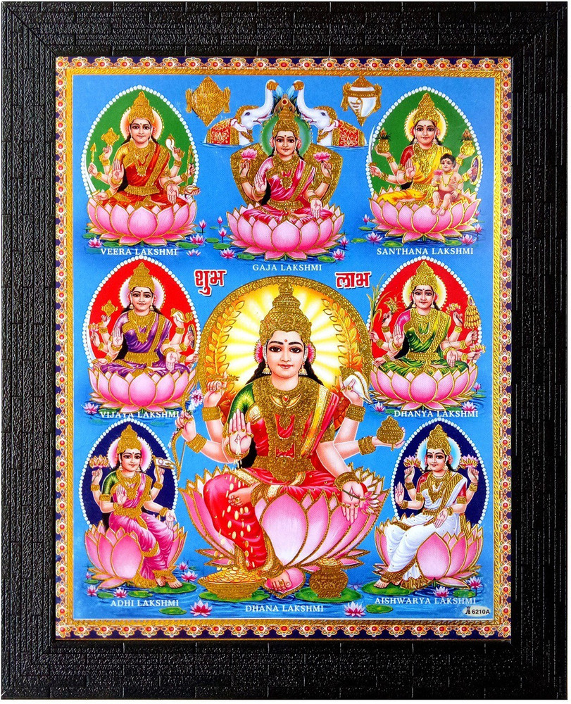 Art collection poster of Shree Laxmi Mata Vaibhav laxmi Painting ...