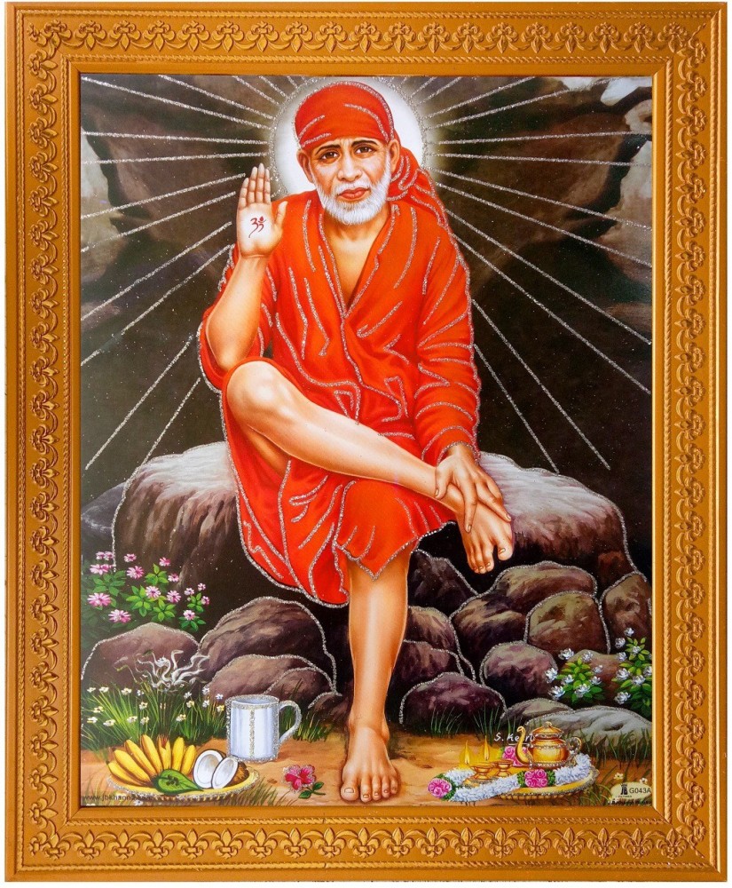 Art collection poster of Sai baba Painting Photo Frame Painting ...