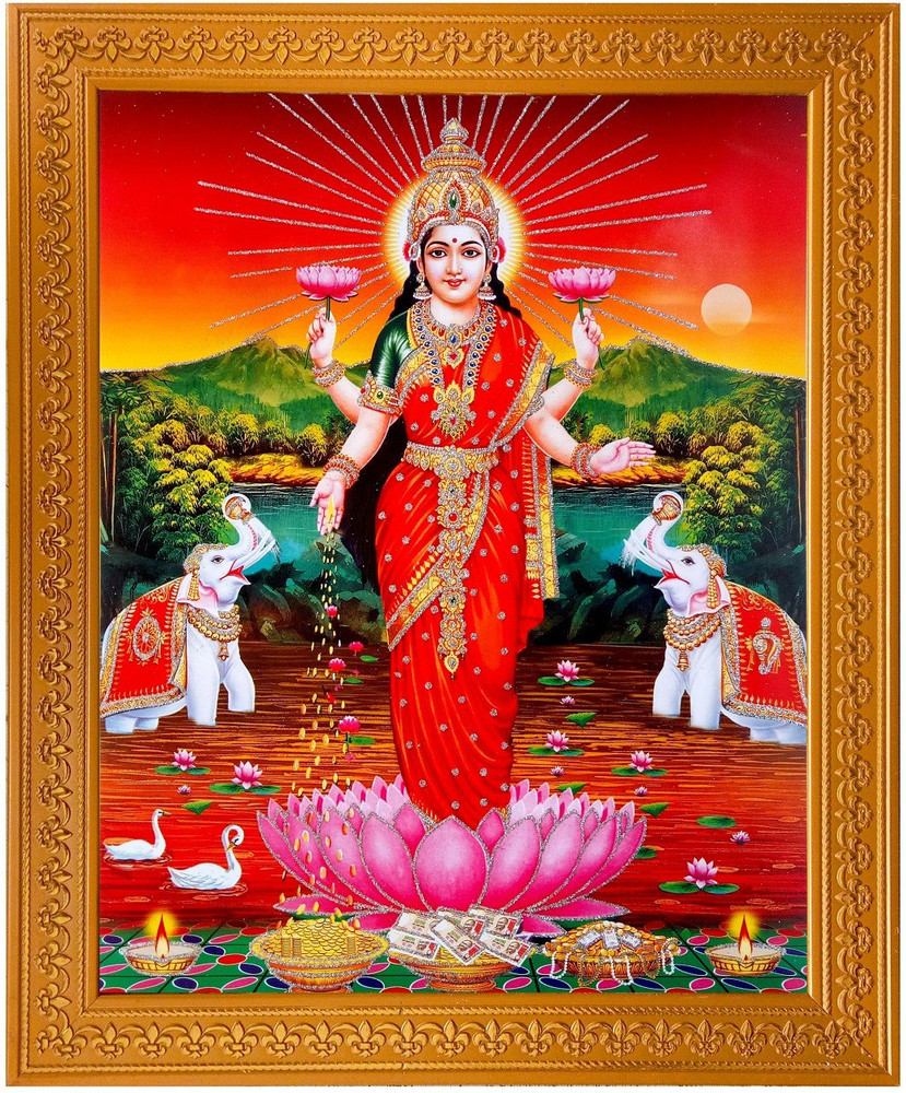 Art collection poster of Shree Laxmi Mata Vaibhav laxmi Painting ...