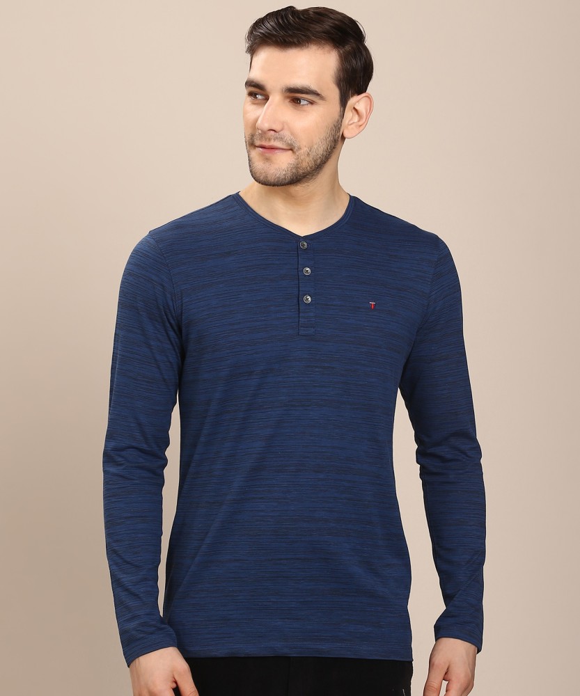 LOUIS PHILIPPE Printed Men Round Neck Navy Blue T-Shirt - Buy LOUIS PHILIPPE  Printed Men Round Neck Navy Blue T-Shirt Online at Best Prices in India