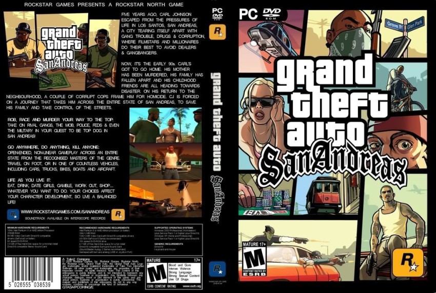 GTA SanAndreas Pc Game DVD