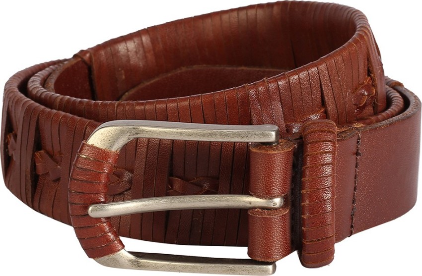 LOUIS PHILIPPE Men Brown Genuine Leather Belt Brown - Price in