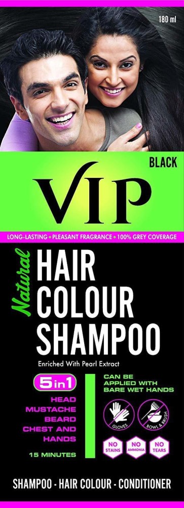 Buy VIP hair colour shampoo black 20ml Online  Lulu Hypermarket India