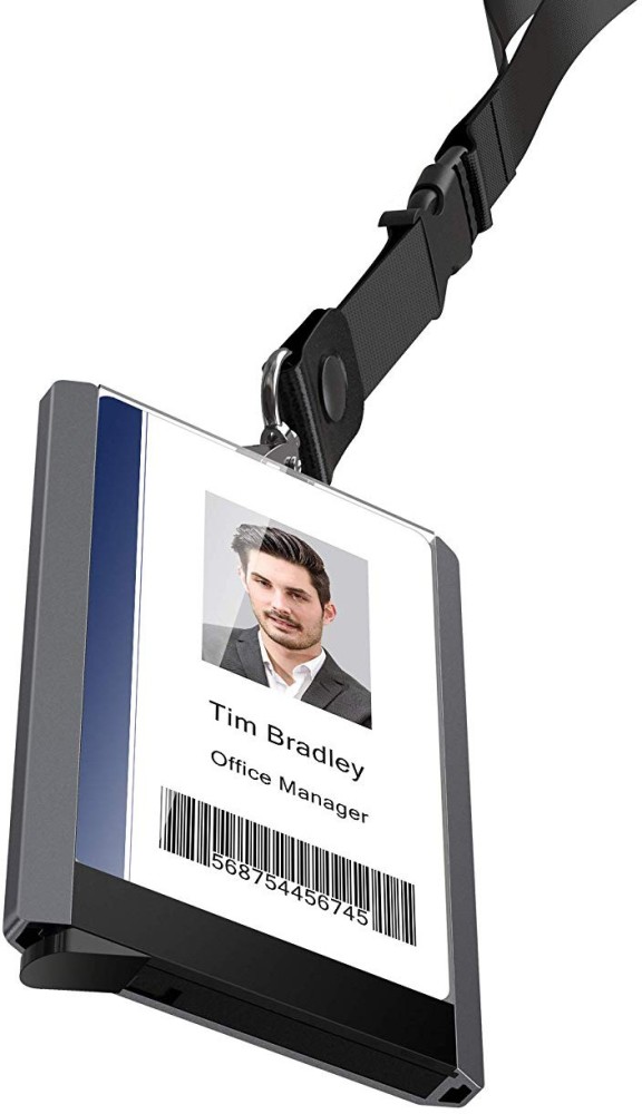 ELV Aluminium ID Badge Card Holder (up to 4 Cards) w/ Lanyard