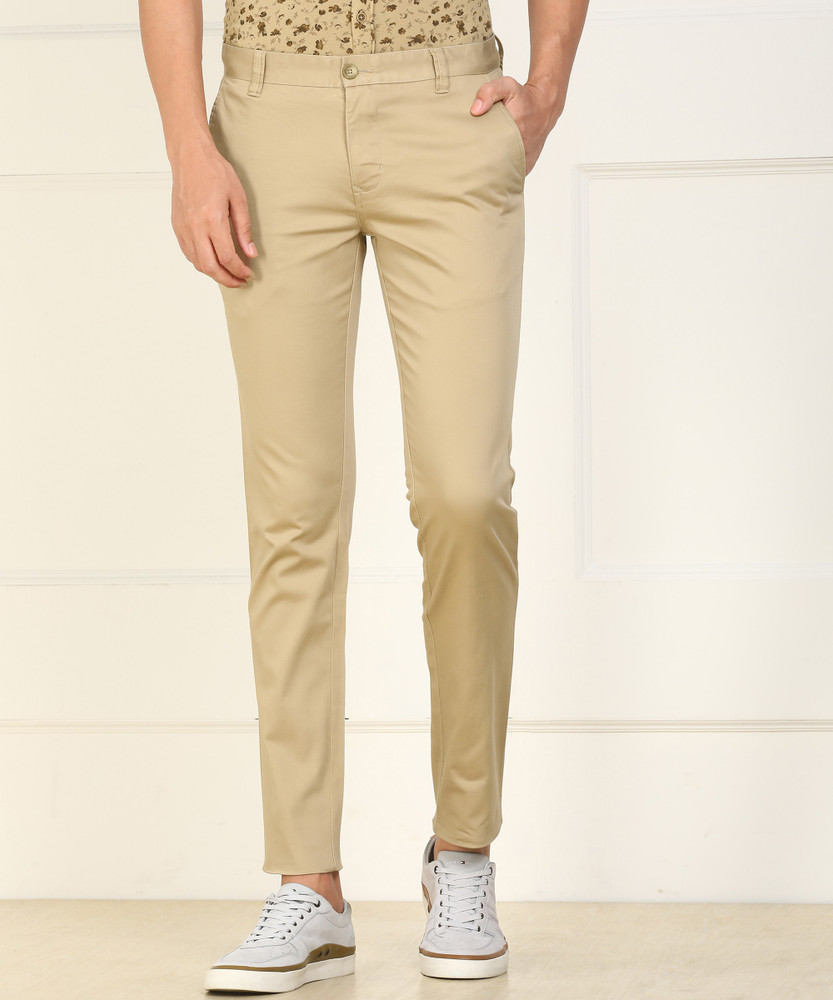 PARX Regular Fit Men Beige Trousers 