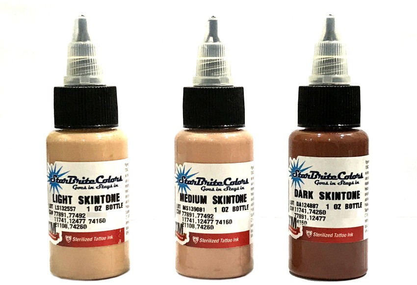 Buy Starbrite Tattoo Ink Skin Tone Set of 5 05 Ounce Online at Low Prices  in India  Amazonin
