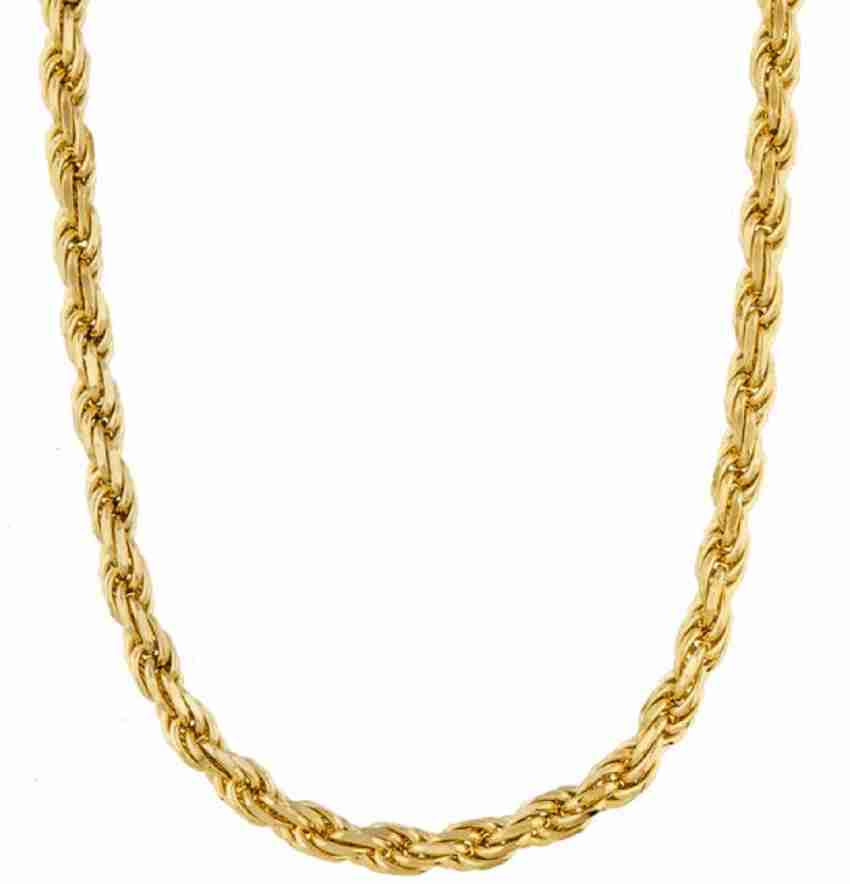 8mm Gold Men's Clip Cable Link Necklace Chain for Men