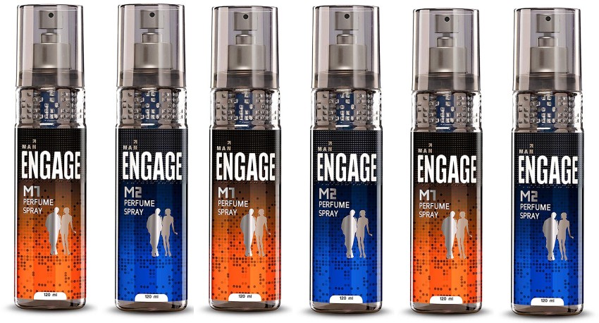 Buy Engage 3 M1 and 3 M2 Perfume Spray For Men 120ml Each Pack of