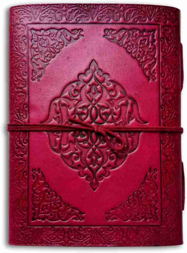 SP CREATION Leather handmade diary with god stone A5 Journal No