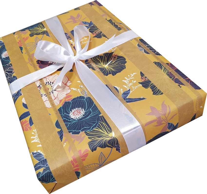 Floral Print Gift Wrapping Paper Sheet, GSM: 80 Packaging Size: 25 Sheets  In One Packet