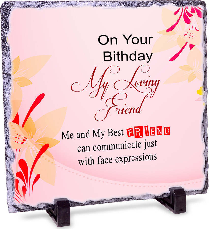 alwaysgift Happy Birthday My Dear Friend Stone tile - Mug & Golden ...