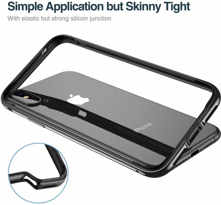Midkart Bumper Case for iPhone XS MAX 6.5 Black Metal Bumper with Soft  Inner Frame Case - Midkart 