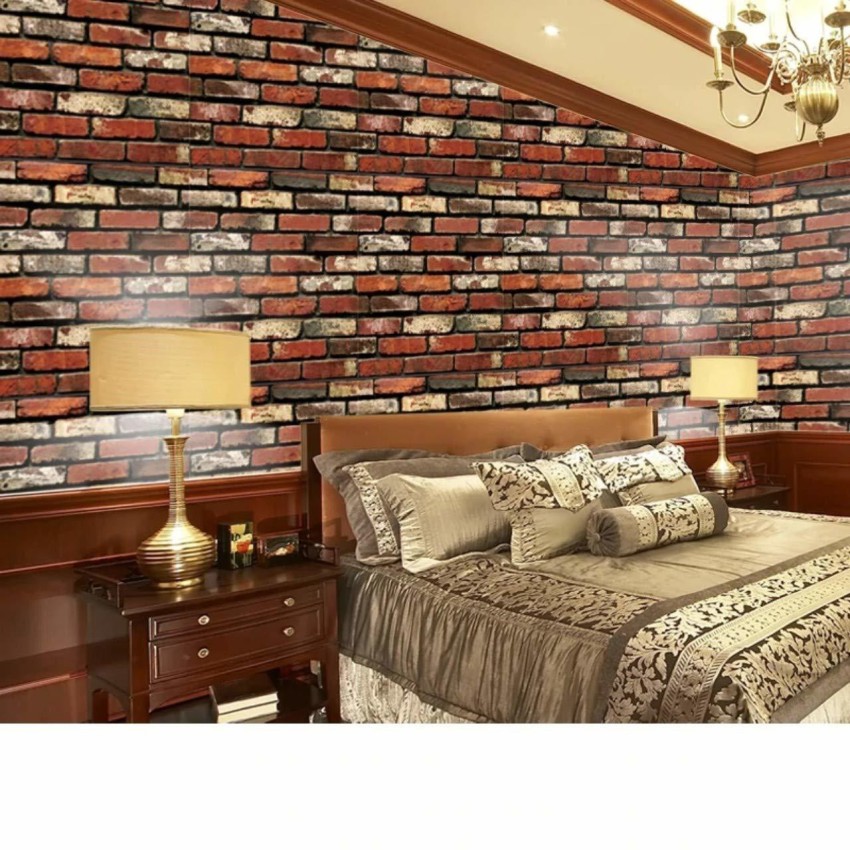 Buy Eurotex Pink Brick Design PVC Wallpaper 53 x 1000 cm (EW-180722) Online  at Best Prices in India - JioMart.
