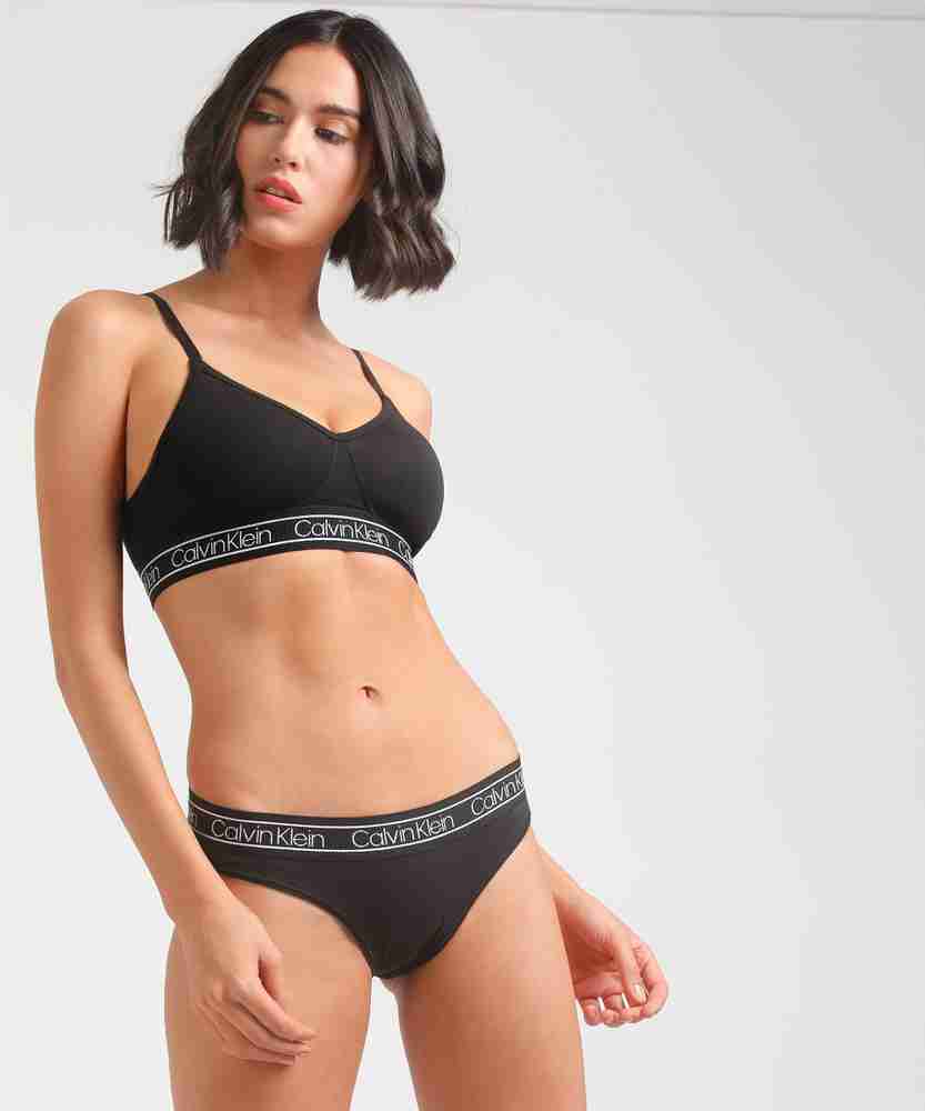 black calvin klein bra and underwear