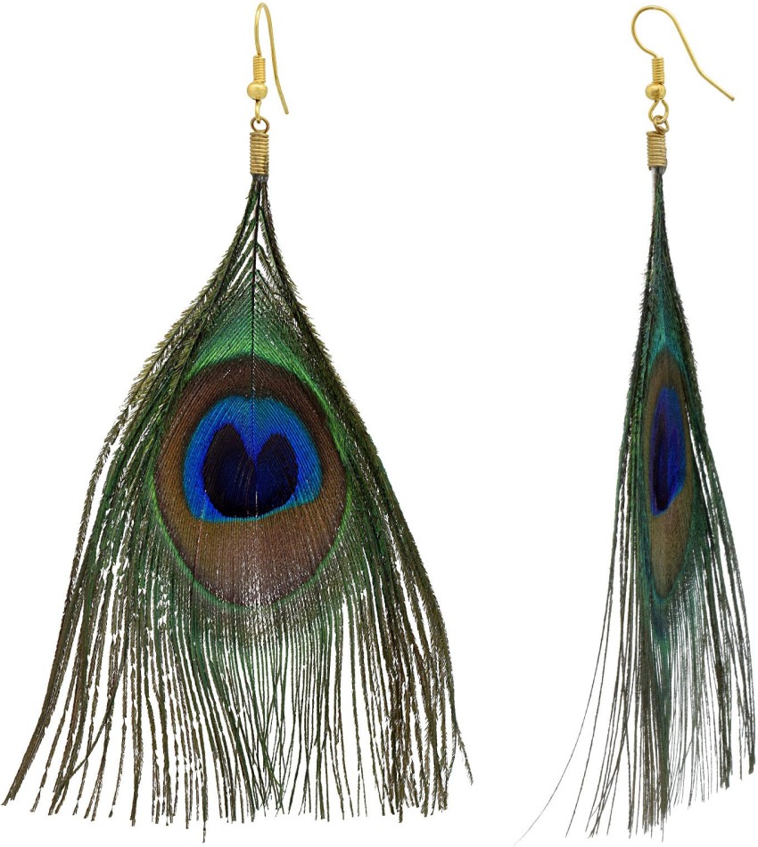 Buy Metisee Peacock Feather Earrings Vintage Drop Earrings Long Earring  Dangle Feather Jewelry for Women and Girls Online at desertcartINDIA