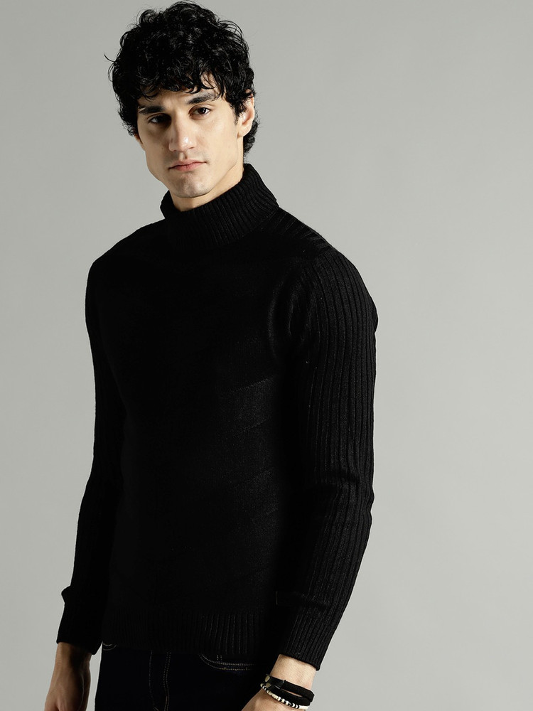 Roadster Striped Turtle Neck Casual Men 