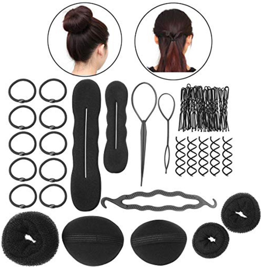 fcityin  Mx Women Hair Style Indian Style Artificial Bun Accessories With