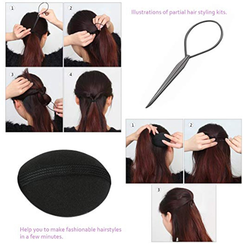 AGE CARE 4PcsSet Hair Care Styling Tool for Women 3 Kinds Magic Hair  Styling Hair Braiding Twist Curler  Hairpin Holding Hair Braiders Hair  Needle Ponytail Tool and Hair Pin Bun Maker