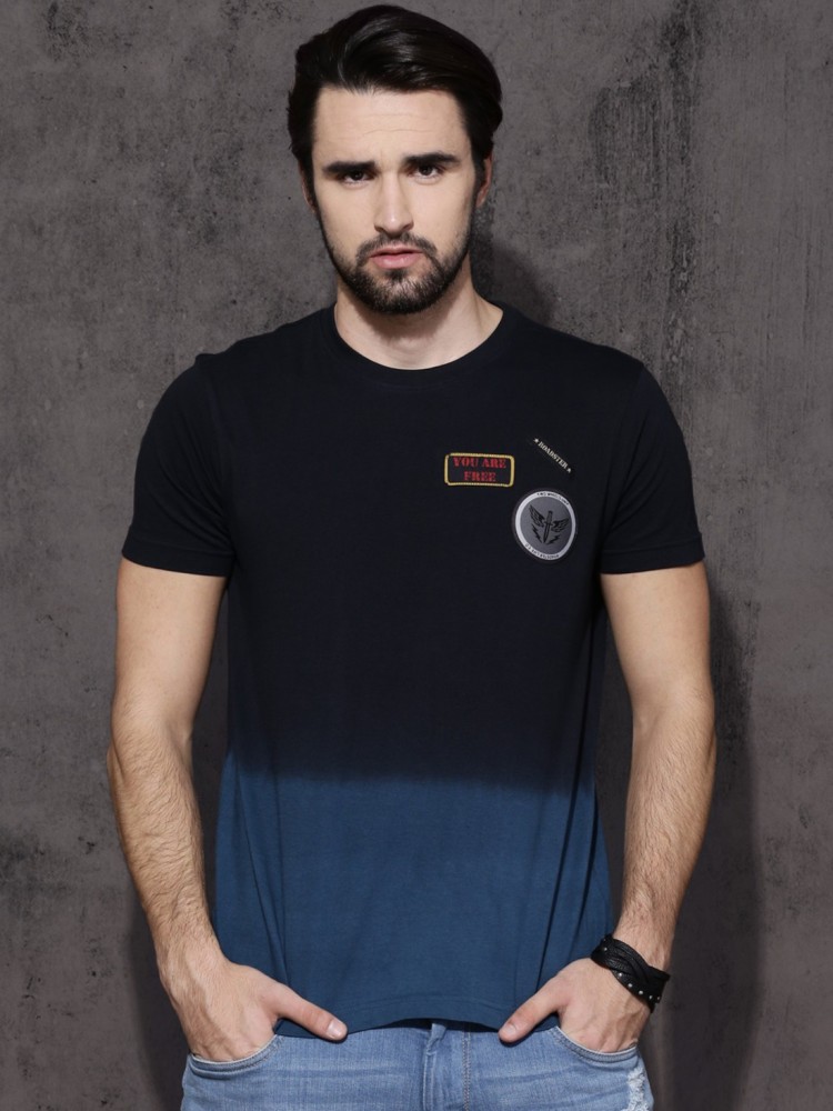 Roadster Black Tie-Dye Casual Shirt