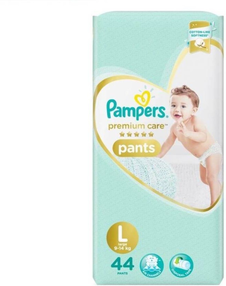 Pampers Premium Care Pants with Aloe Vera & Cotton-Like Softness | Size  Large: Buy packet of 44 diapers at best price in India | 1mg