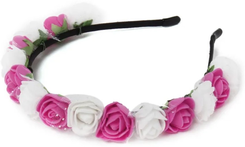 Fashion Fussion  Hair  Red And Offwhite Roses Flower Hair Band For Women  Girls Valentine Day Hair Band  Poshmark