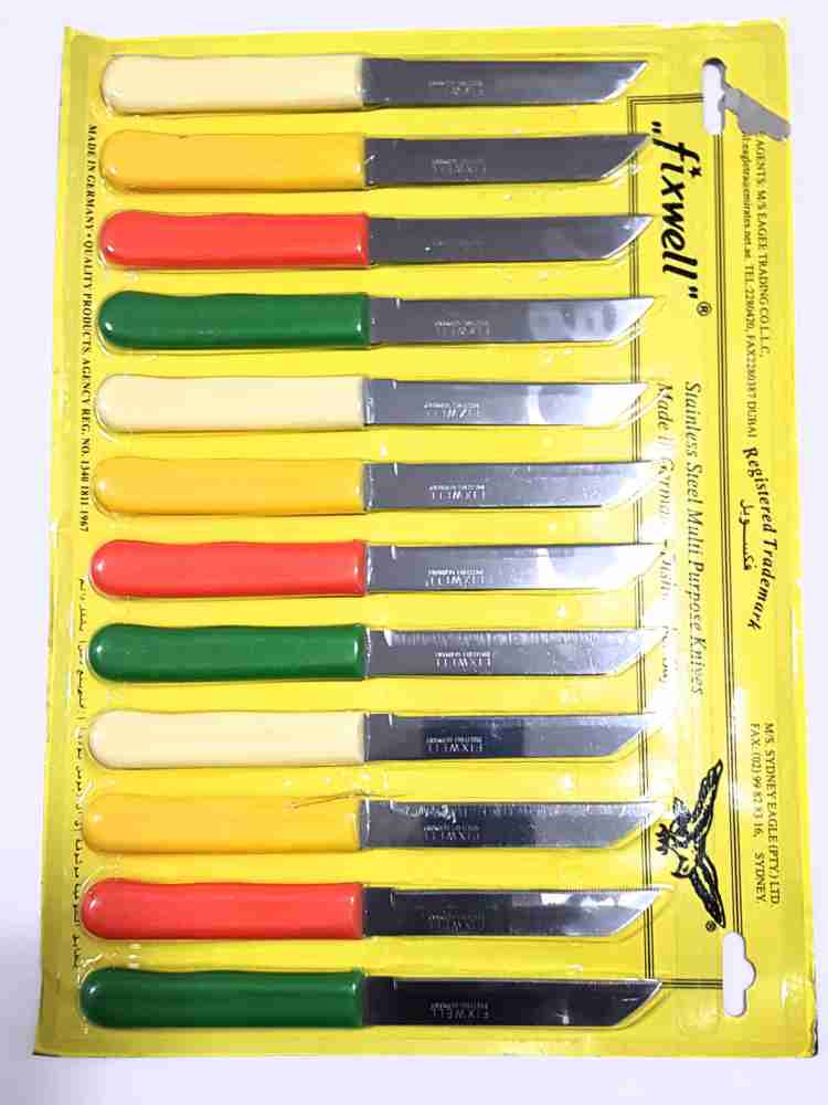 Fixwell Stainless Steel Knives (Multicolor) Pack of 2