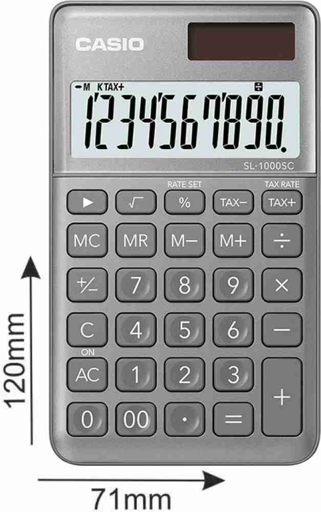 CASIO SL-1000SC-GY Portable Basic Calculator Basic