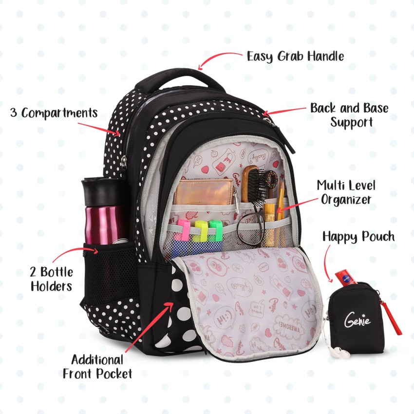 Buy Black Backpacks for Girls by GENIE Online  Ajiocom