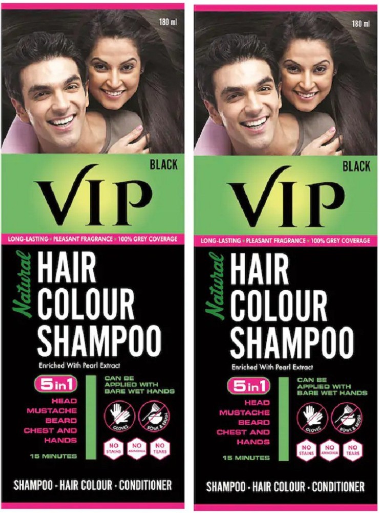 VIP Natural Hair Colour Shampoo , Black - Price in India, Buy VIP Natural Hair  Colour Shampoo , Black Online In India, Reviews, Ratings & Features |  