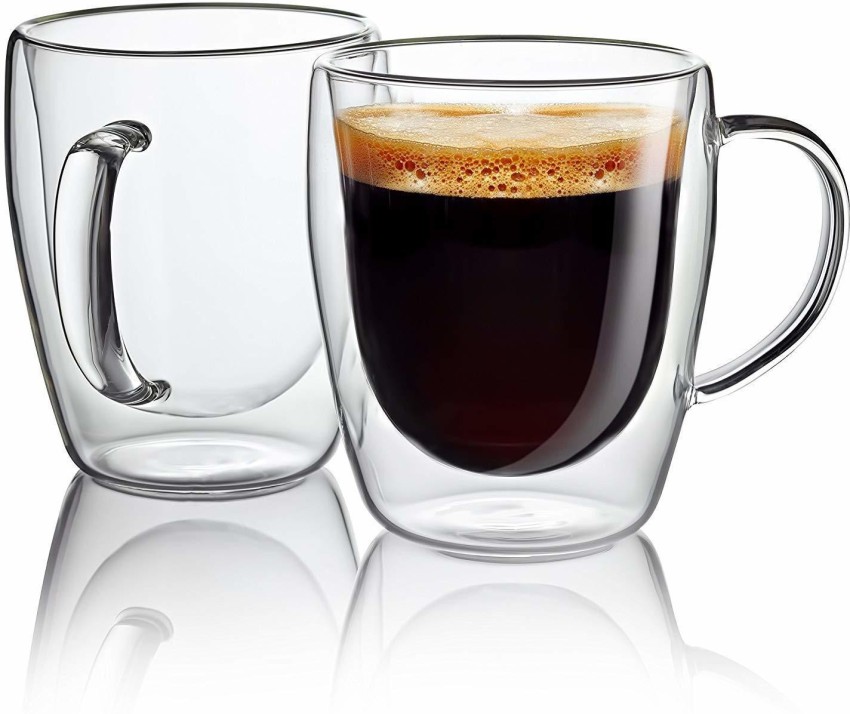 Esprosso Cups, Double Walled Glass Coffee Mugs With Handle, Insulated Coffee  Cups, Clear Borosilicate Glass Mugs, Perfect For Cappuccino, Tea, Latte,  Espresso, Hot Beverage, Microwave Safe, Drinkware - Temu