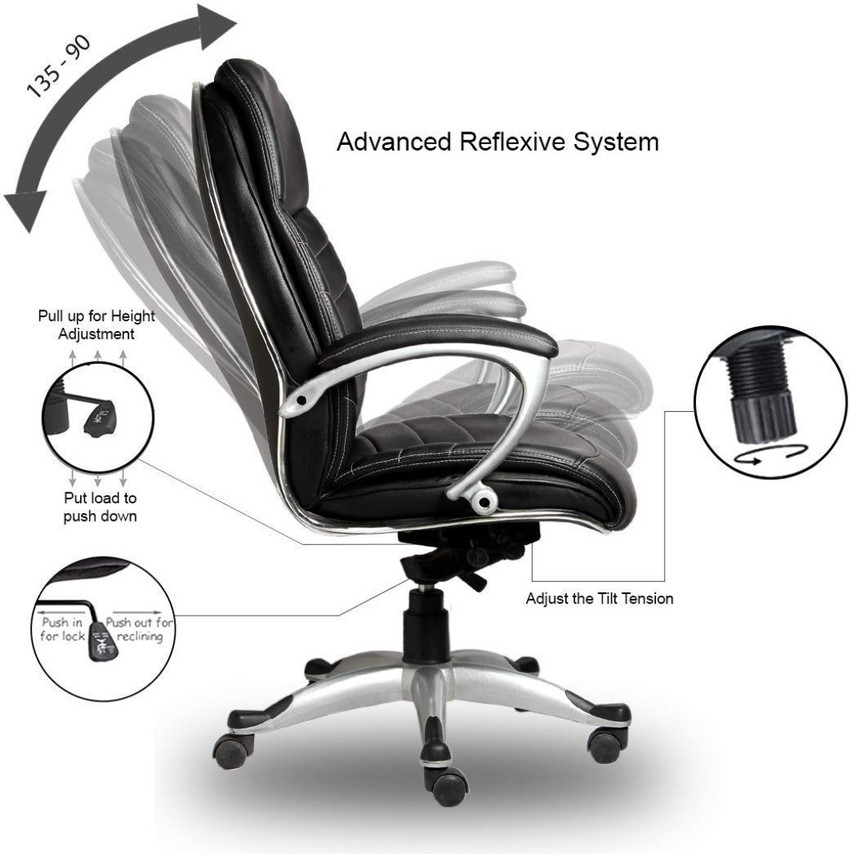 Giantwood Doctor High Back Director Boss Executive Revolving Leatherette Office Chair Leather Office Executive Chair