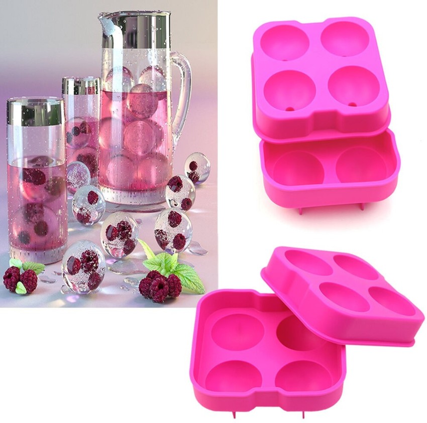 Ice Cube Molds 6 Cavity Spherical Ice Mold Tray Silicone Whiskey Ice Ball  Making Diy Ice Cream Pop Mold Round Cube Tray